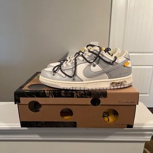 Off White x Nike Dunk Low ‘Lot 41 of 50, NEW